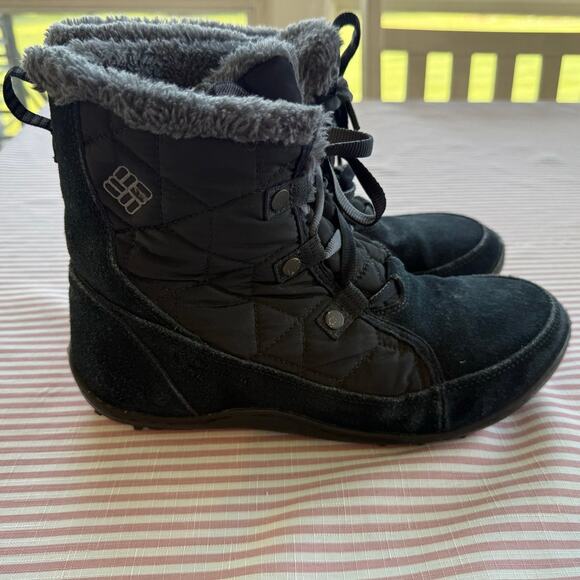 Columbia Winter Boots Womens 9 Minx Shorty Omni-Heat Black Faux Fur BL1593-010 - Picture 2 of 8
